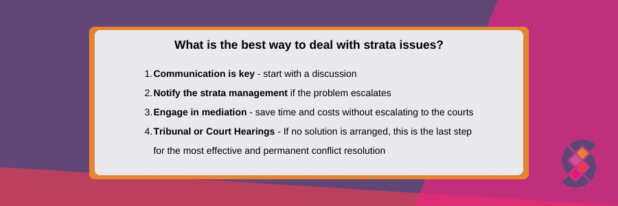 Best ways to deal with strata issues