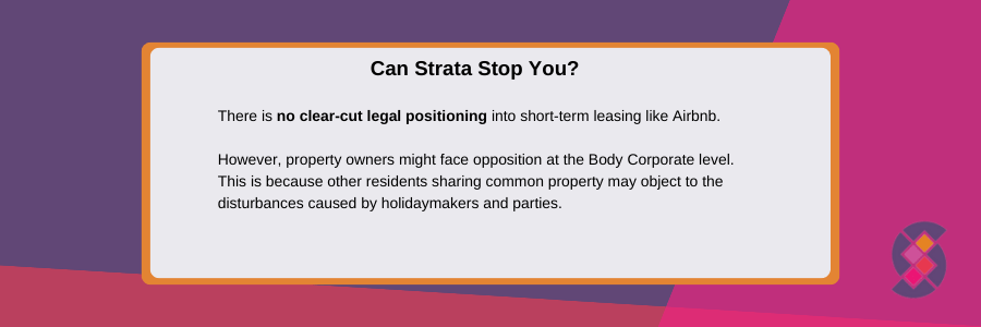 Can Strata Stop you from short term leasing?
