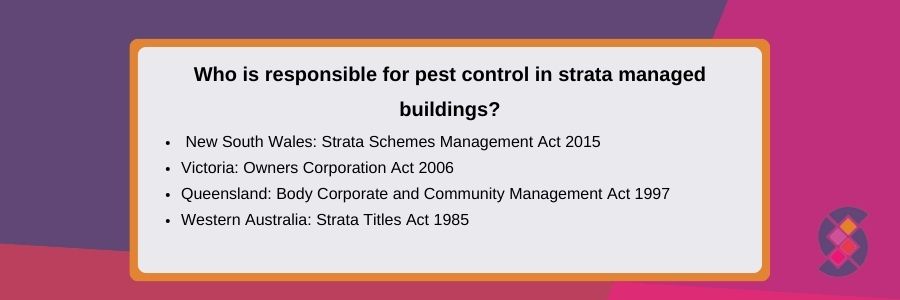 infographic about pest control in strata buildings